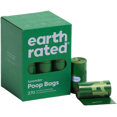 Earth Rated BIO270 9 x 13 inch Poop Bags for Dog - 18 Roll