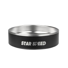 StarSpeed 24oz Stainless Steel Dog Bowls with Rubber Bottom Non-Slip Double Wall Metal Outdoor Dog Food and Water Bowls Weighted Insulated Pet Feeding Bowl for Small,Medium Sized Dogs or Cats