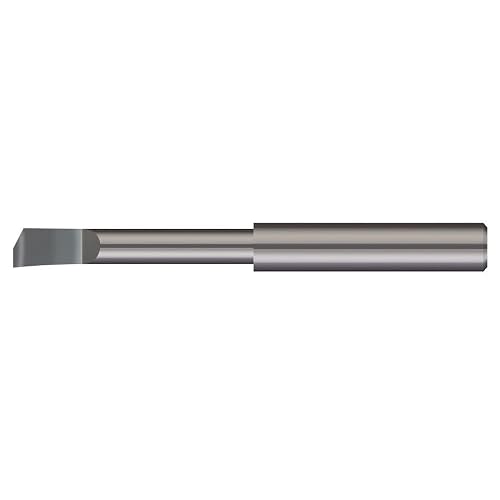 Micro 100 HBM-008004 Boring Tools - Helical Back Rake, 0.75 mm Min Bore Dia, 4 mm Max Bore Depth, 0.4 mm Offset, 0.7 mm Neck Dia, 3 mm Shank Dia, 38 mm OAL, Uncoated