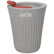 La Cafetiere 'The Beanie' Reusable Coffee Cup, Insulated Travel Cup with Comfortable Grip and Leak Proof, 90% Recycled Coffee Husk, 227ml
