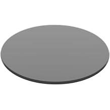 GlasFlength 24" Round Glass Tabletop, Tempered Glass Table Surface, 2/5'' Thick Beveled Polished Edge Multipurpose for Dining Room, Living Room, Patio Table Replacement,Clear