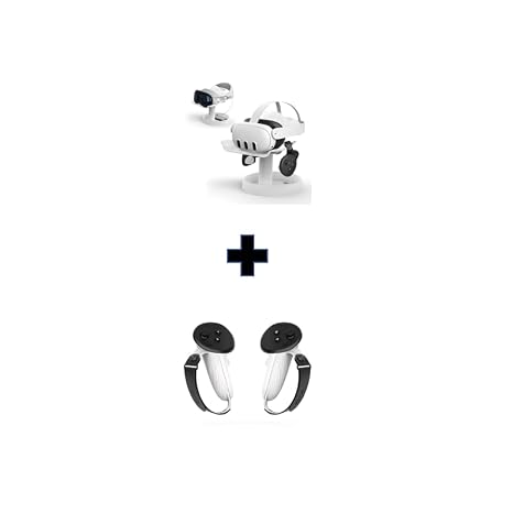M AMVR Controller Grips Compatible with Meta/Oculus Quest 3&VR Stand Holder Compatible with Quest 3/Quest 2/Pico 4/Vision Pro/for PSVR 2