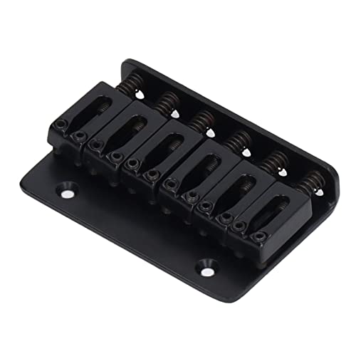 6 String Electric Guitar Bridge, Fixed Saddle Hardtail Top Loader Iron Electric Guitar Bridge Tailpiece Handlebargrip Electric Guitar AccessoriesBlacke?