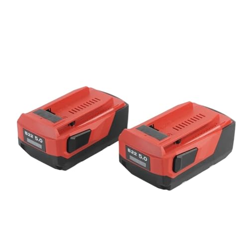B22 22V 5.0Ah Power Battery Compatible for Hilti 18V 21.6V 22V Cordless Power Tool Compatible for Hilti 22V Battery2pcs