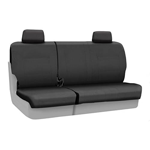 Coverking Custom Fit Rear 6040 Bench Seat Cover for Select Hummer H2 Models - Ballistic Charcoal