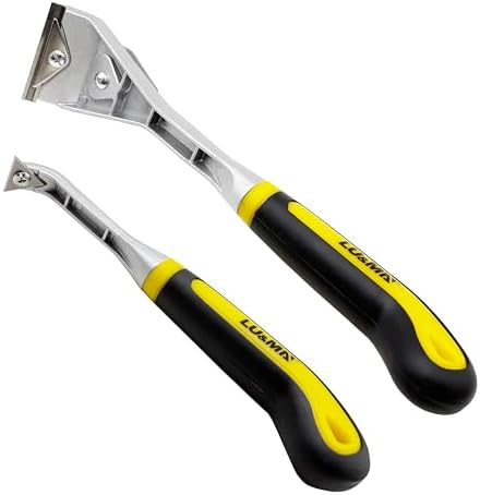 LU&MN Carbide Paint Scraper Set, 2.38" Wide & 1" Triangular Blades, 2 Pcs