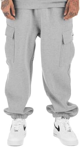 Pro Club Mens Heavyweight Tapered Fleece Cargo Sweatpant