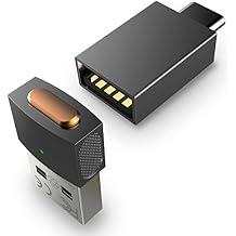 Mouse Jiggler with 3 Modes, Undetectable Computer Mouse Mover, Metal Design with Switch Button, USB to Type-C Adapter, Automatic Movement for Laptop Wake Prevention (Mouse Jiggler + Adapter)
