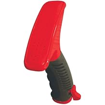 Dramm ColorStorm Premium Fan Spray Nozzle for Garden Hose One Touch Thumb Control Valve, Durable Metal Construction, Gentle Fan Spray for Watering Plants, Red