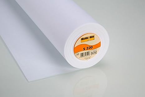 Vilene S320 Soft Flexible Iron On Fusible Interfacing Interlining White - per metre