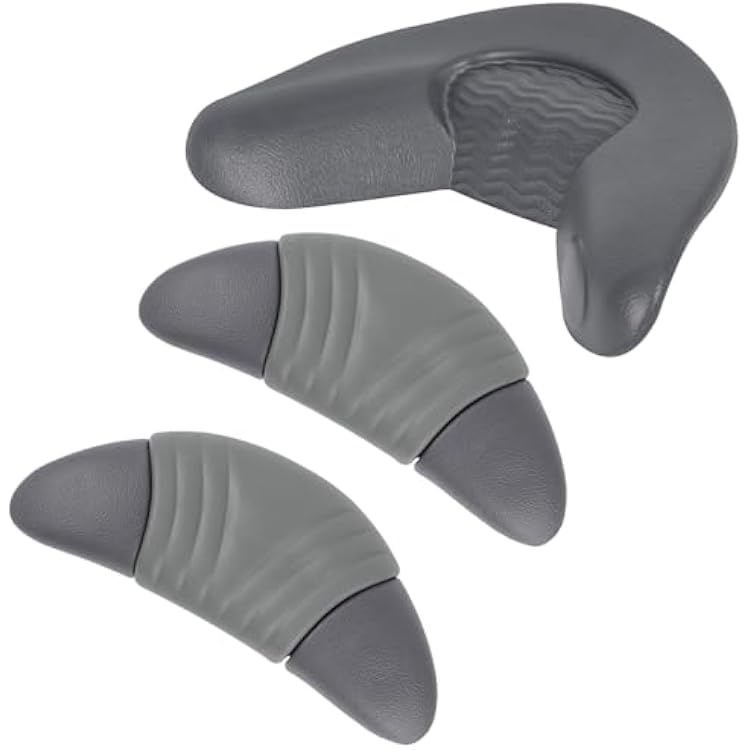 IWIWE Replacement Head Rest Pillows Fit for Artesian Island Spas Hot Tubs and Tidal Fit Swim Spa Dark Grey-3 Pack-Includes One Neck Pillow and Two Head Pillows 26-1303-85