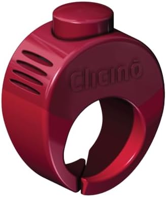 Karen Pryor Small Clicino Clicker Ring for Dogs & Puppies Hands-Free Dog Training with Ergonomic Finger Ring & Pull-On Closure Loud, Clear Sound for Effective Behavior Reinforcement (Red)