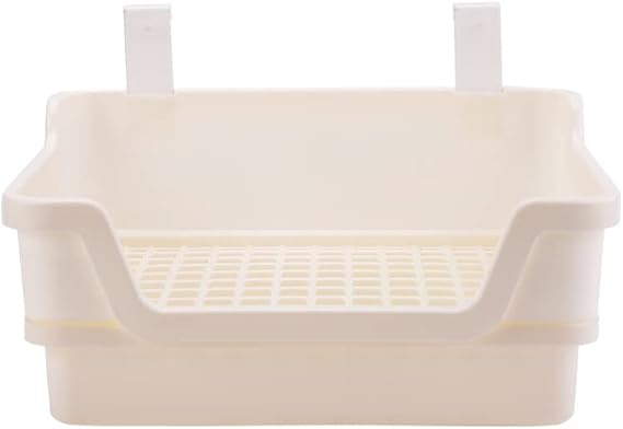 Large Rabbit Litter Box Cage Plastic Grid Dump Tray Pet Waste Station