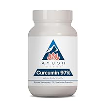 Ayush Herbs Curcumin 97% - Curcumin Supplements, Premium Turmeric Root Supplement, Curcuminoids for Women & Men, Adults, Premium Joint Support, Strength & Vitality - 90 Servings