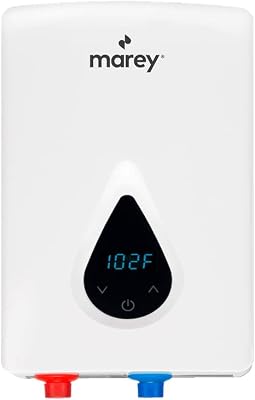 Marey ECO110 Electric Tankless Water Heater, 11kW 240V, Smart Technology, Unlimited On-Demand Hot Water Heater