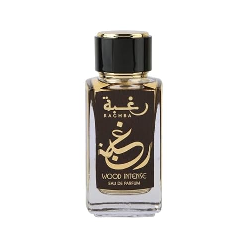 Lattafa Raghba Wood Intense for Unisex Eau de Parfum Spray, 3.4 Ounce