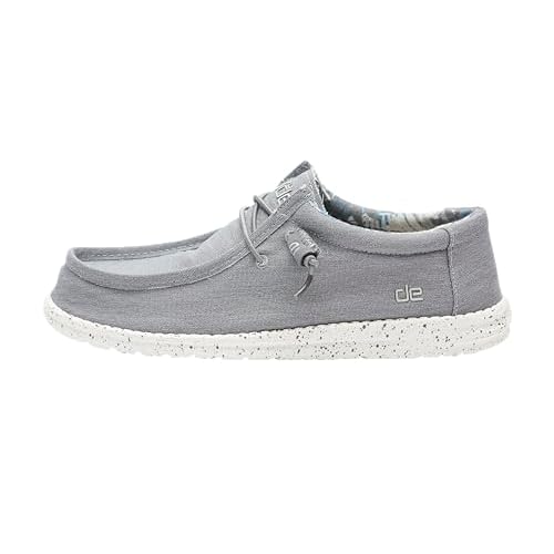 HEYDUDE Mens Wally Stretch Iron Size 11 | Mens Shoes | Mens Lace Up Loafers | Comfortable & Light-Weight