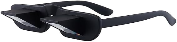 Lazy Reading Glasses TV 90 Angle-Prism Glasses Horizontal Spectacles Lie Down for Reading Watching TV-Three Generations of Black ash