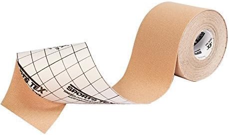 Sports Tex "Kinesiology Tape", 5cm X 5M, Black, Single Roll " Made in Korea" Tape (Also Available in Beige, Purple, Yellow, Pink, and Blue)