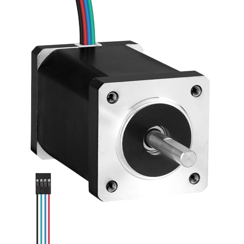 Nema 14 Stepper Motor 2 Phase 1.8 35Ncm49.56ozin High Torque Bipolar 53mm 2.7 1.2A 4-Wire Shaft 24mm 5mm 35 Stepper Motor Cable 1M for 3D Printer DIY Robot CNC Machine