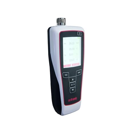 Digital Temperature and Humidity Monitor (Range: -10 to 60 C) for Master Instruments, HVAC and Building Management Systems, Agriculture, Food and Pharmaceutical Industry | Model: HygroPalm HP32