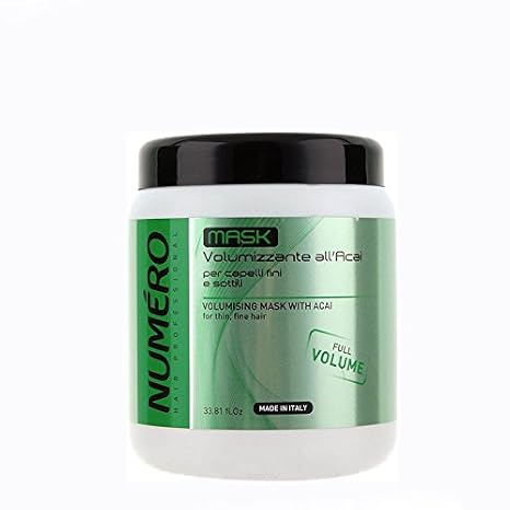 Brelil Numero Volumising Mask with Acai for thin, fine hair (33.81 fl.oz.)