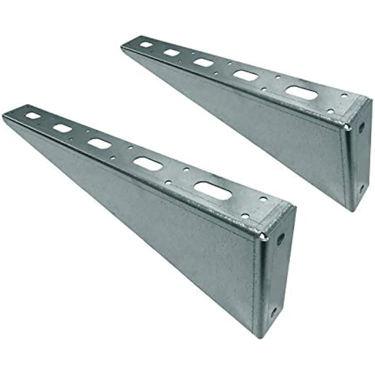 18 Galvanized Bolt-On Shelving Brackets for Shipping Containers 2 Pack