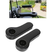HECASA Universal Golf Cart Rear Seat Arm Rest with Cup Drink Holders Set Compatible with EZGO Club Car Golf Cart Yamaha Pair No Drilling Required Black