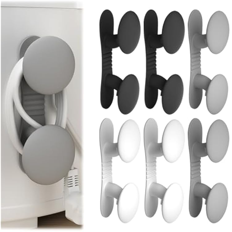 6PCS Kitchen Appliance Cord Winder,2024 Cord Organizer for Kitchen Appliances,368 PCS Essential Usefull Kitchen Gadgets for New Home Apartment Must Haves Black Kitchen Accessories A-6PCS