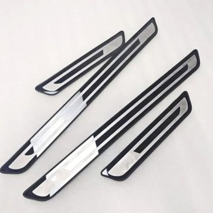 4 Pcs Door Entry Guards Stainless Steel Door Sills Scuff Plate for Peugeot 208 2012-2025, Car Door Kick Plates Non-Slip Anti-Scratch