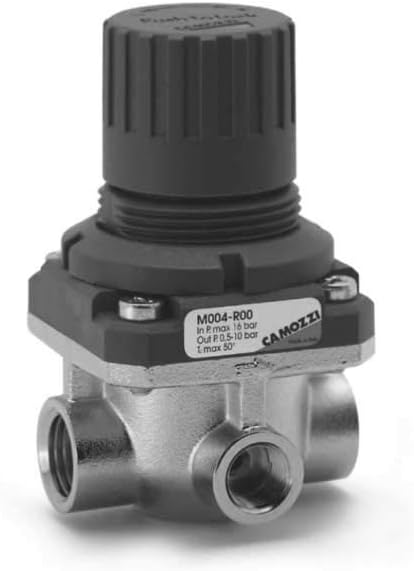 Camozzi M008-R00 Micro Regulator, Self Relieving, 1/8", 0.5 To 10 bar