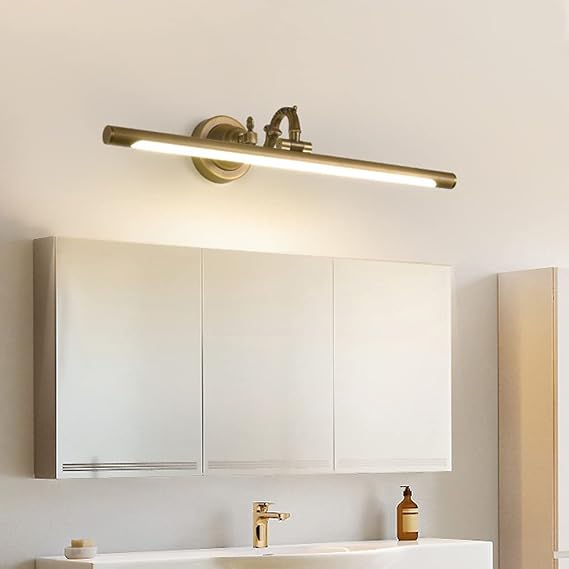 Lighting Modern Wall Sconce Rotatable Vanity Lights 4000K LED Bathroom Mirror Lamps Natural Light Makeup Light for Bedroom Dressing Room - 23" Antique Brass