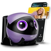 Enabot EBO Air 2 Plus FamilyBot 3K Home Camera Robot: Indoor Camera, Movable Robot Companion, 2-Way Video, AI Chat Mode, Auto-Recharge, Long Battery Life, Custom Facial Image, Night Vision