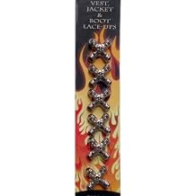 Miltacusa Skull Bones Side Lace Vest Extender [1 Sheet- 6PC Vest Extender]