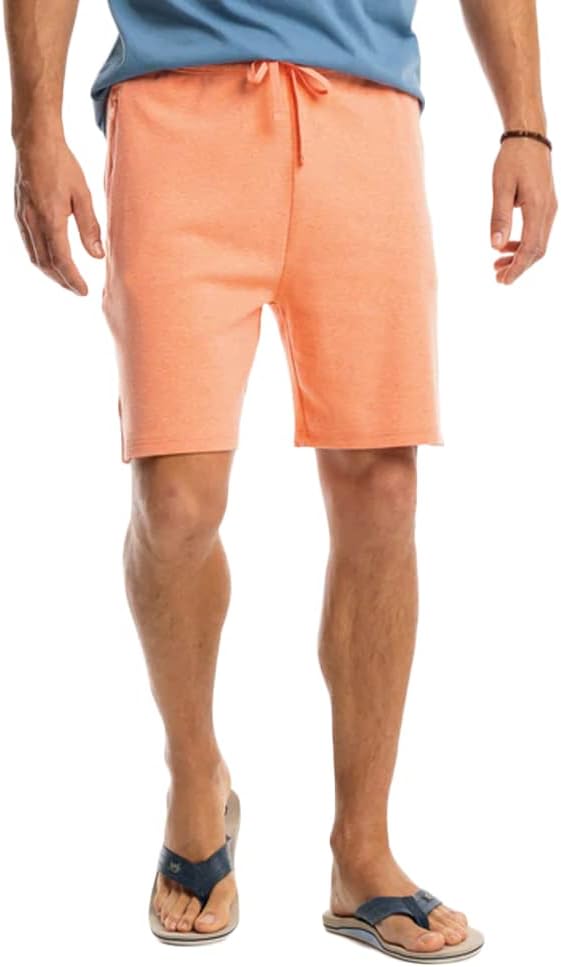 Southern Tide Men's Backrush Heather Lounge Short Heather Mango XL