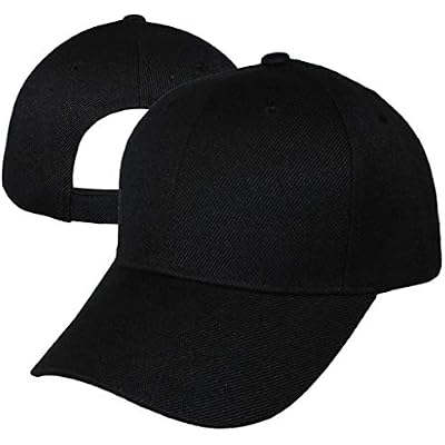 Basic Classic Acrylic Plain Hat Women Unisex Adjustable Hook and Loop Closure Baseball Cap Men