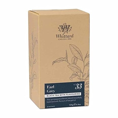 Whittard Tea Earl Grey 50 Traditional Teabags 125g