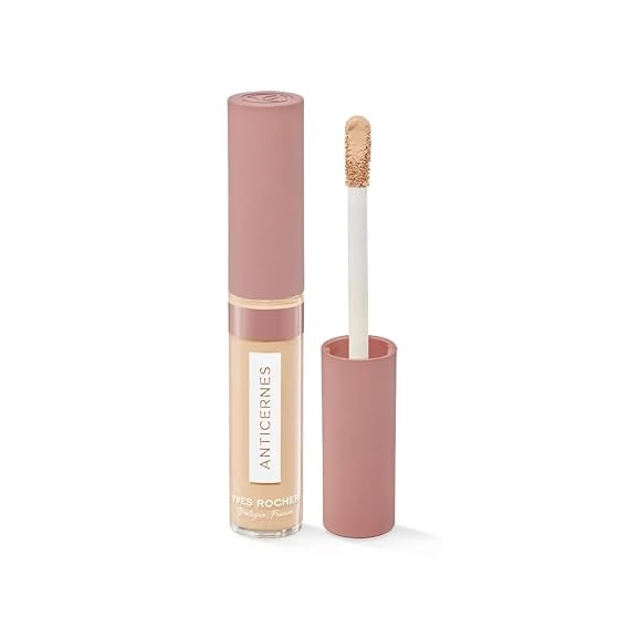 Yves Rocher Anti-Fatigue Liquid Concealer with Cornflower Brightening & Smoothing Under Eye Concealer Corrects Dark Circles Pink 050-7ml / 0.24flOz
