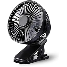 TCJJ Portable Clip on Fan, Rechargeable USB Desk Fans, Stroller Fan With TYPE-C Port 360 Rotatable Personal Small Mini Table Fan for Home Office Car Seat Crib Camping