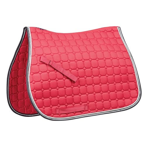 Saxon Coordinate Quilted All Purpose Saddle Pad, PinkNavyWhite, Cob