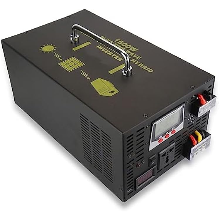 RWRAPS 1500W Pure Sine Hybrid Inverter 24V to 220V DC to DCAC Transformer Power Inverter 12V48V to 120V230V240V 30A Controller Size : 48V, Color : 240V_G