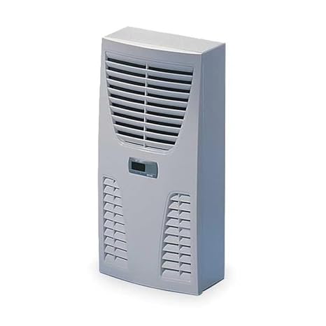 Rittal 3302110 Light Grey Top Therm Wall Mounted Air Conditioner with Basic Controller, 11-1/64" Width x 21-41/64" Height x 5-1/2" Depth, 1093 BTU, 115 V, 60 Hz