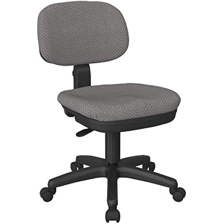Office Star SC Series Basic Adjustable Office Desk Task Chair with Padded Foam Seat and Back, Interlink Flint Fabric