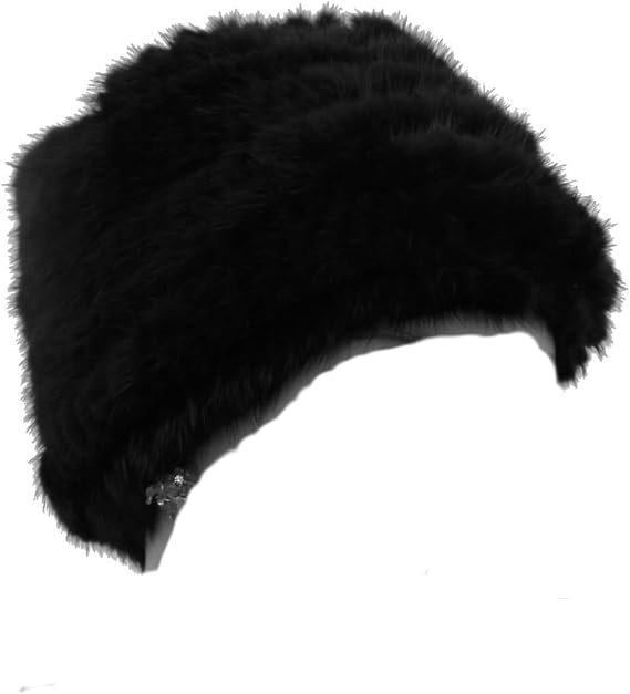 Hima Knit Mink Fur Hat with Rosette