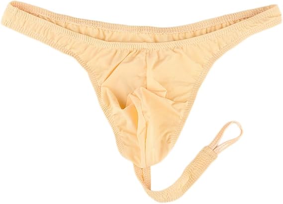 Men's Sexy Pouch C-Strap T-back Thong O-Ring Support Bikini Briefs Jockstrap String Underwear