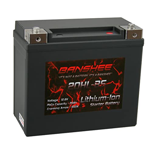 Lithium Ion 20L-BS Battery 500 Cranking Amps 12V Replaces 78-0827 YTX20HL-BS