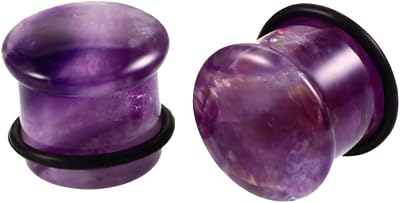 2 Pcs Stone Ear Gauges Earrings Stone Ear Gauges Plugs Jewelry 6mm2g