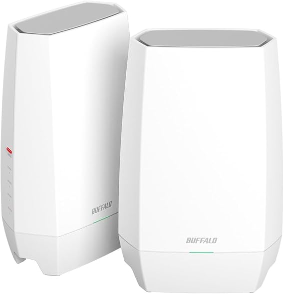 Buffalo WNR-5400XE6P/2SN Wi-Fi 6E Mesh Router 2.5Gbps Wired Tri-Band | Exclusive, 11ax, 6GHz Compatible, 6 Stream