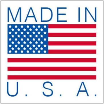MACO - Made in USA with Flag - Inches, 2 x 2 Inches, 500 Labels per Roll (MDWUSA2)