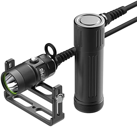 Dive Light Scuba Diving Flashlight 2000 Lumen- IPX8 Waterproof Flashlight - 3 Modes Underwater Lights with Power Indicator Small: CL2000S